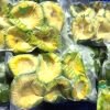 Frozen avocado half cut