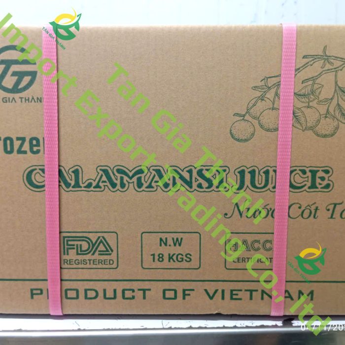 Frozen kumquat juice of Tan Gia Thanh