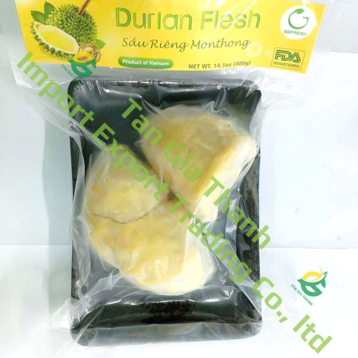 Frozen monthong durian flesh
