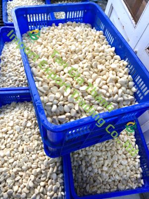 Frozen peeled garlic without roots