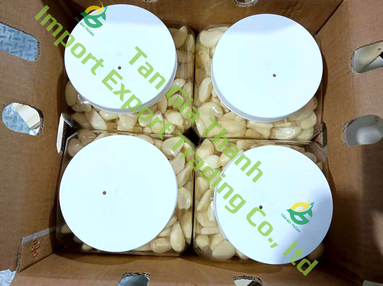 Frozen-peeled-garlics-are-packed-in-plastic-box Frozen-peeled-garlics-are-packed-in-plastic-box