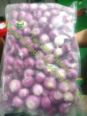 Frozen peeled purple onion of Tan Gia Thanh