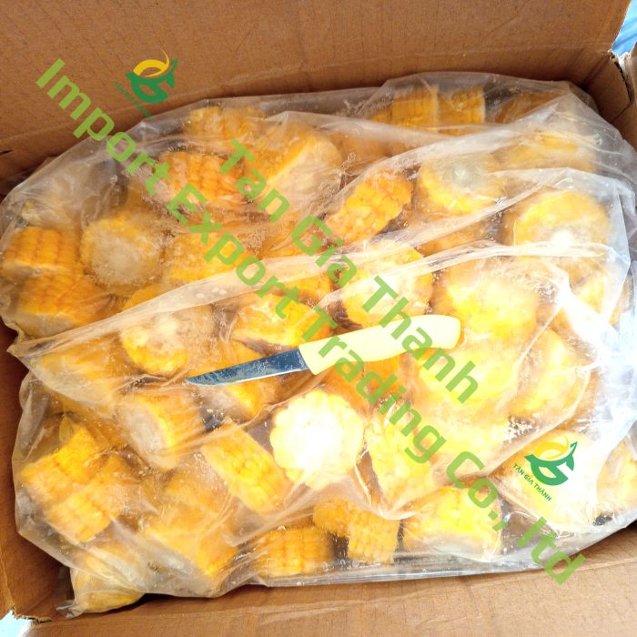 IQF sweet corn on the cob with size 3cm