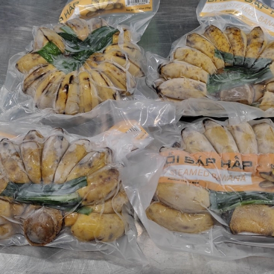 Frozen steamed banana