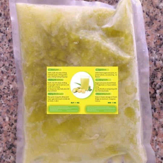 Frozen sugarcane juice from Viet Nam