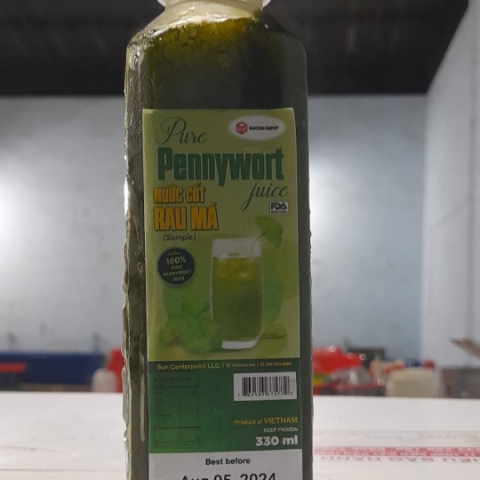 Frozen pennywort juice for export