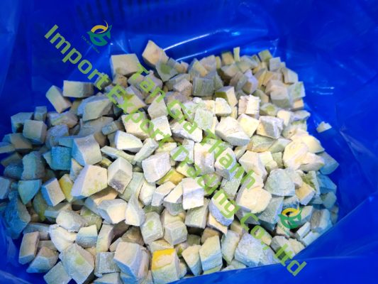 Frozen avocado cube