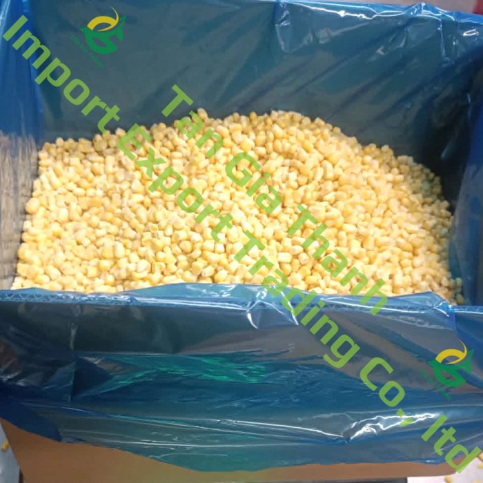 Frozen sweet corn grain