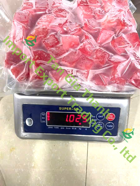 Frozen watermelon cube Frozen watermelon cube