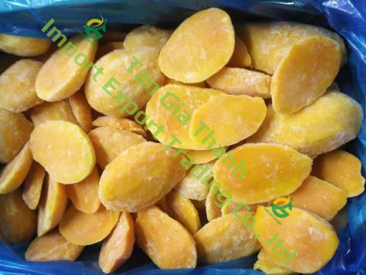 Frozen mango half cut of Tan Gia Thanh