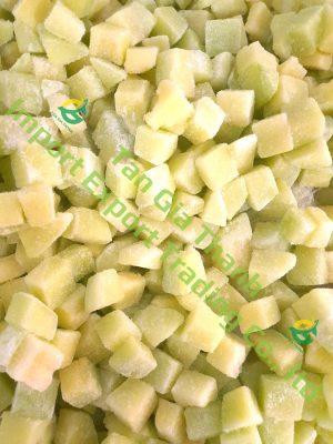Frozen cantaloupe cube