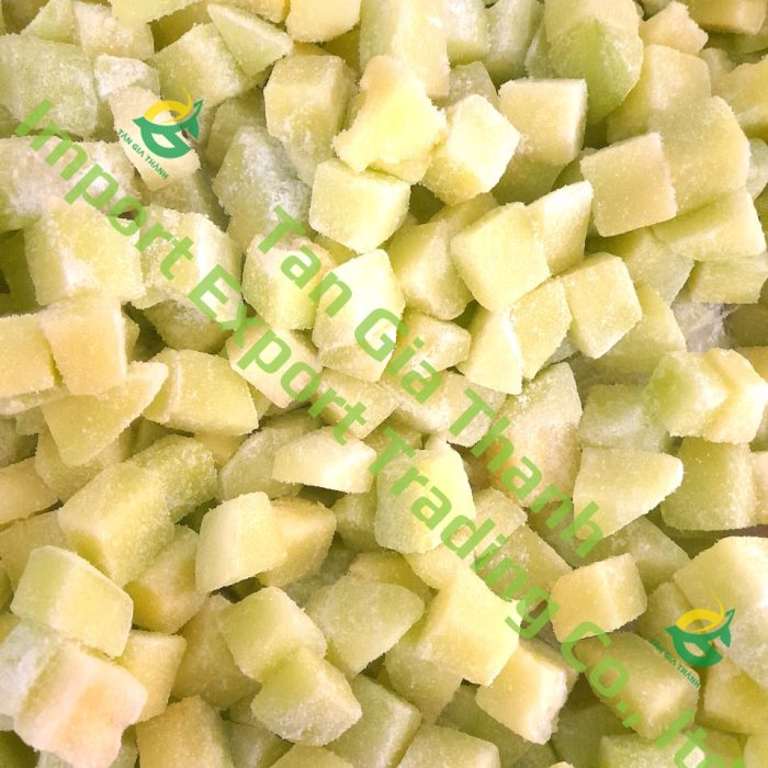 Frozen cantaloupe cube