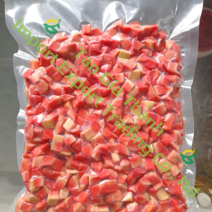 Frozen red guava cube