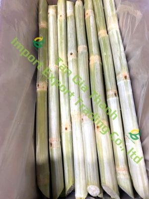 Frozen sugarcane sticks have bright color and good taste
