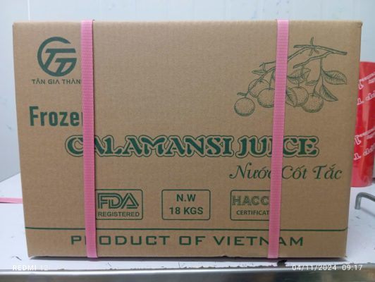 Tan Gia Thanh factory is a reliable place where to buy frozen calamansi juice in Vietnam
